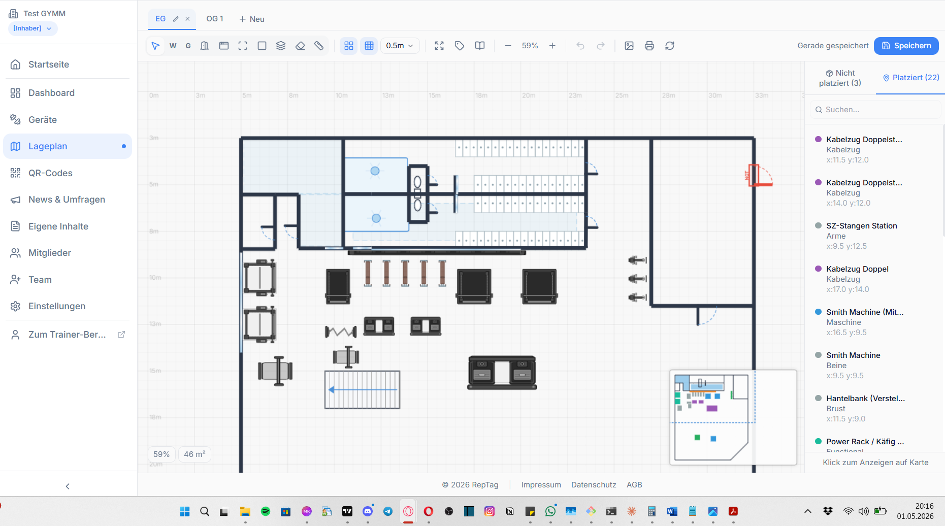 Digitaler Lageplan