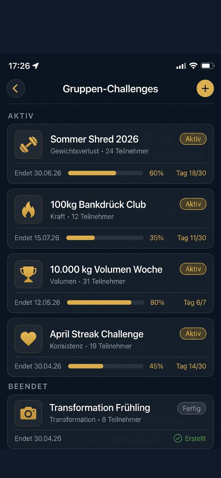 Ranglisten & Challenges – Mobile 2